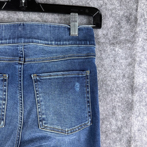 Spanx Jeans Womens Small Blue Pull On Distressed‎ Tummy Control - Picture 14 of 15